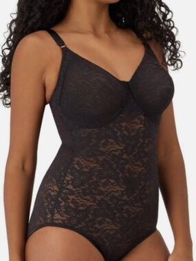 Bali Lace 'N Smooth Body Shaper Black 34B Women's